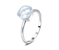 Brilliant Crystal CZ Silver Ring NSR-3389